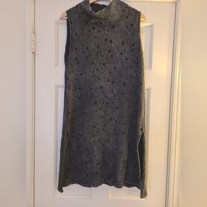 Elegant Sleeveless Gray Women's Tunic
